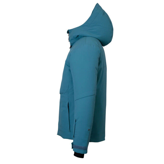 Men's PHENIX Two-Line Color Zipper Ski Jacket - TURQUOISE BLUE