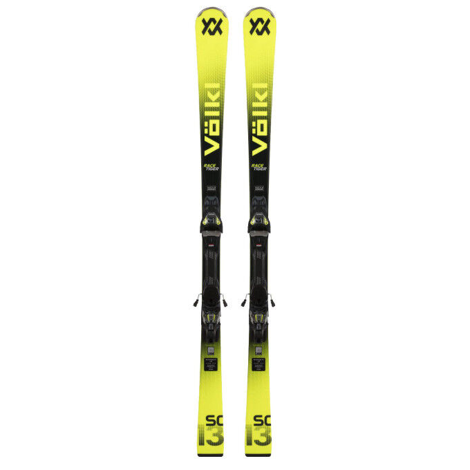 Völkl RaceTiger SC黄165cm、金具vMotion12付、新品 Ski-Set Völkl Racetiger SC Yellow + Bindungen VMotion 12 | Slalom