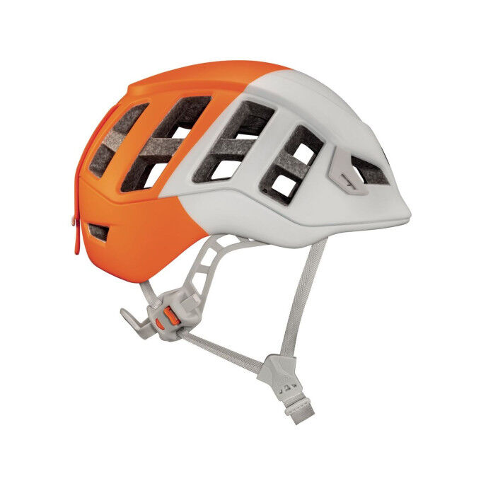 Casco Petzl Meteor White/Orange: leggero e protettivo per l'arrampicata