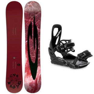 Gnu WAGYU snowboard + bindings package : Ski size - 161