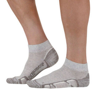 Chaussettes MONNET TREK LIN BASSE - GRIS BLANC