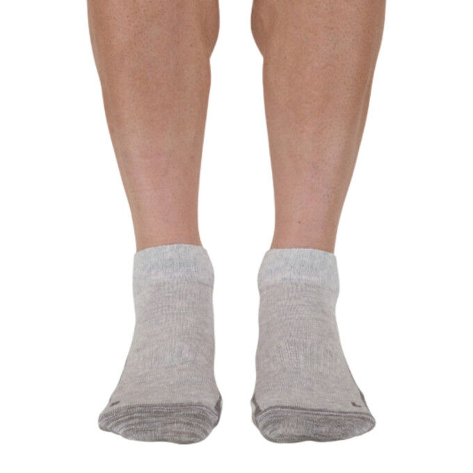 Chaussettes MONNET TREK LIN BASSE - GRIS BLANC