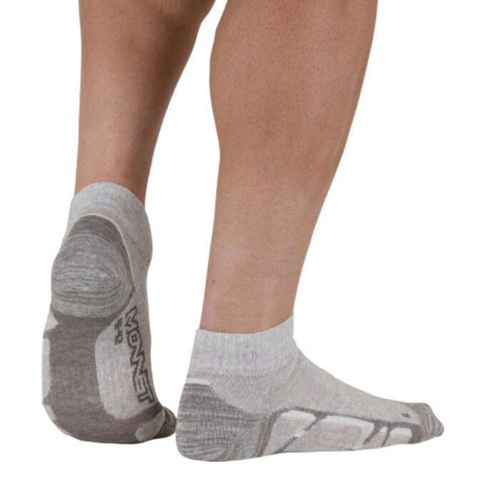 Chaussettes MONNET TREK LIN BASSE - GRIS BLANC