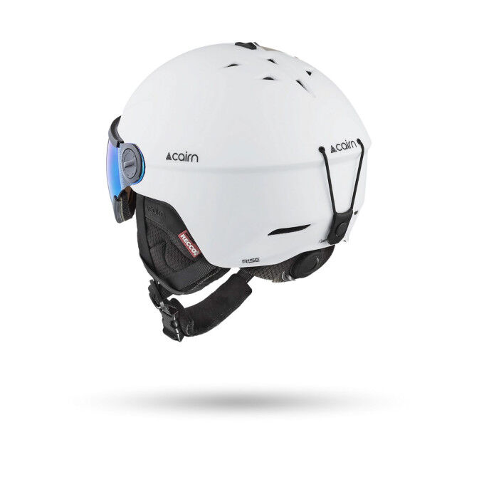 Cairn Rise Visor Pure – Mat White: Panorama-Skihelm mit hoher Sicherheit