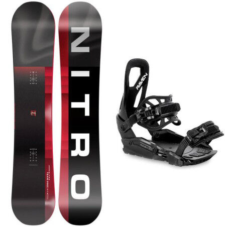 Pack snowboard Nitro TEAM PRO WIDE + fijaciones : Talla de esquí - 162
