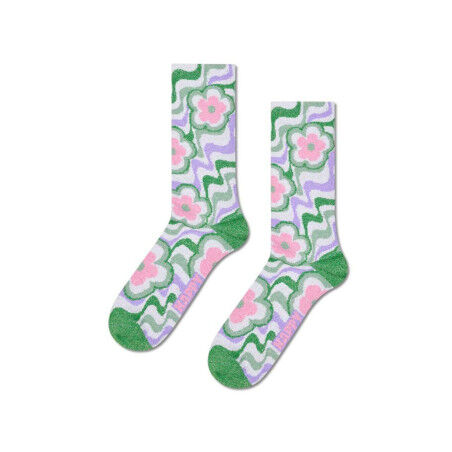 Happy Socks Flowy Flower Green: original and colorful socks