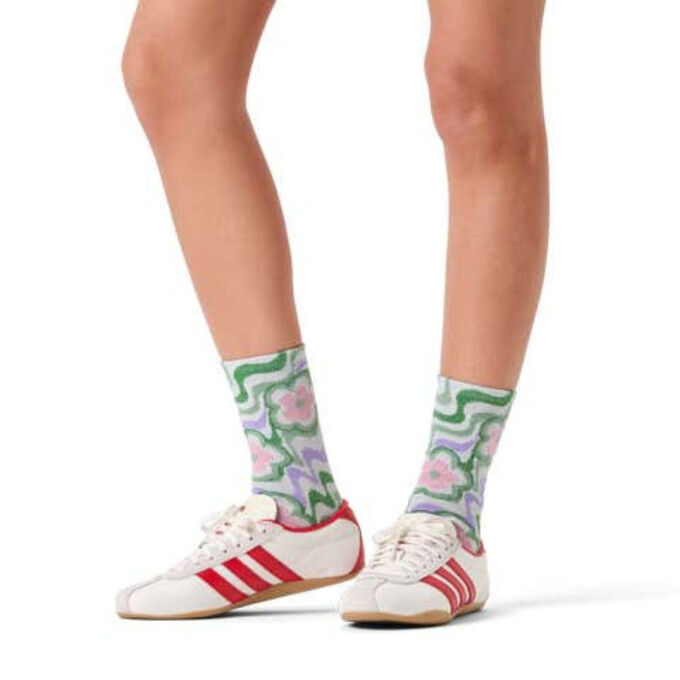 Happy Socks Flowy Flower Green: original and colorful socks