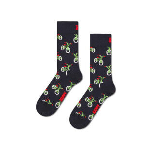 Happy Socks Trick Bike - Black: socks for daring cyclists