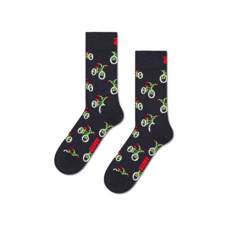 Happy Socks Trick Bike - Black: socks for daring cyclists