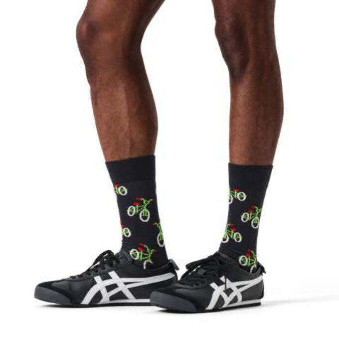 Happy Socks Trick Bike - Black: socks for daring cyclists