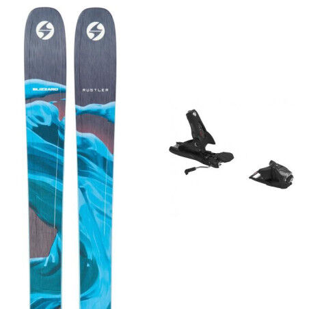 Pack de skis Blizzard RUSTLER 10 + fix : Couleur - Bleu, Taille des skis - 180