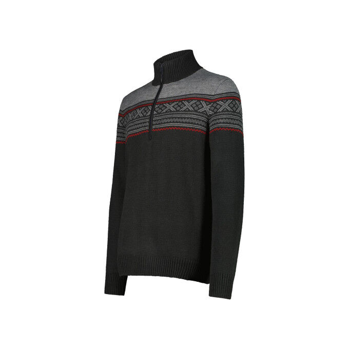 CMP Wooltech Men's Crew Neck Sweatshirt - Anthracite: comfort and warmth for the outdoors