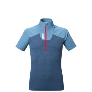 MILLET KAMET ZIP Men's T-shirt - CORONET BLUE/SAPHIR