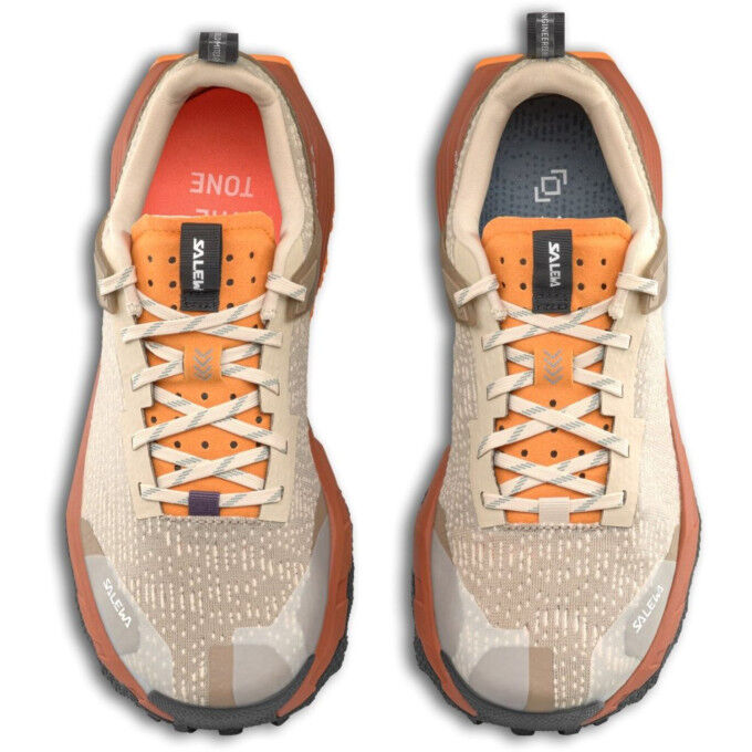 Men's SALEWA Pedroc 2 Trail Running Shoes - OATMEAL/BOMBAY BROWN