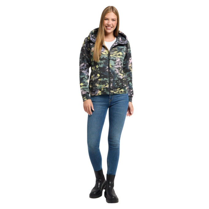 Ragwear Fllawia Print: Vegane Damenjacke mit Kapuze im Streetwear-Stil