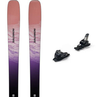 Pack de skis Salomon STANCE PRO W 88 + fix : Couleur - FUSION CORAL/CHIVE BLOSSOM/FAIRY TA, Taille des skis - 161