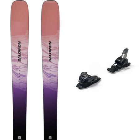 Set da sci Salomon STANCE PRO W 88 + attacchi : Colore - FUSION CORAL/CHIVE BLOSSOM/FAIRY TA, Dimensioni dello sci - 161