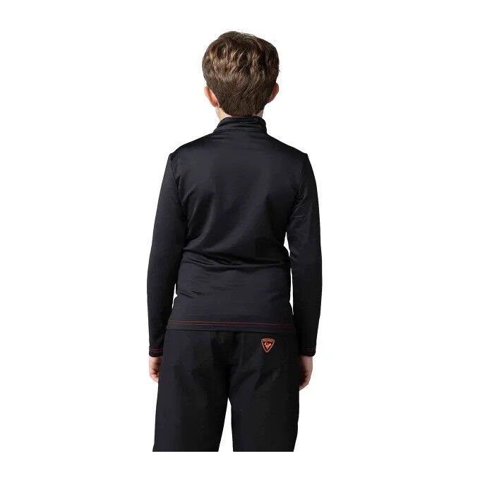 Camiseta con cremallera de Rossignol - BOY HERO 1/2 ZIP WARM STRETCH - Negro
