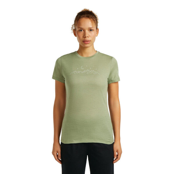 Icebreaker 150 Tech Lite Sparkling Stars Damen-T-Shirt: vielseitiger Merino-Komfort