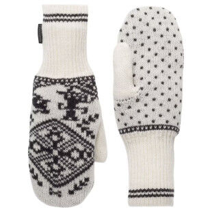 KARI TRAA Saga Knit Women's Mittens - OFF WHITE