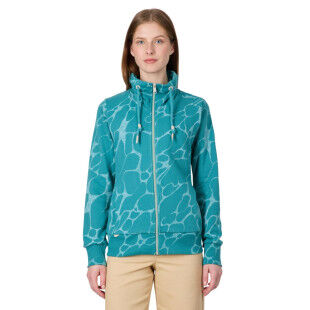 Felpa con cappuccio da donna RAGWEAR RONETTE PRINT - TEAL GREEN