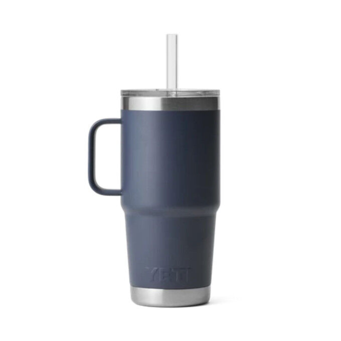 Yeti Rambler® 25 oz Navy : le mug isotherme avec paille tout-terrain