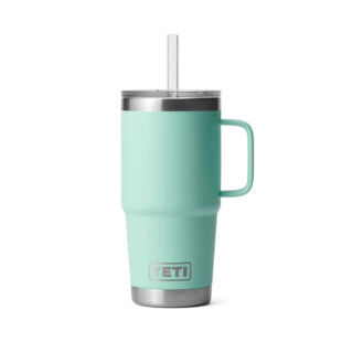 Yeti Rambler® 25 oz Seafoam: insulated mug with straw for your adventures