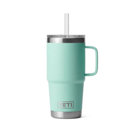 Yeti Rambler® 25 oz Seafoam: taza térmica con pajita para tus aventuras
