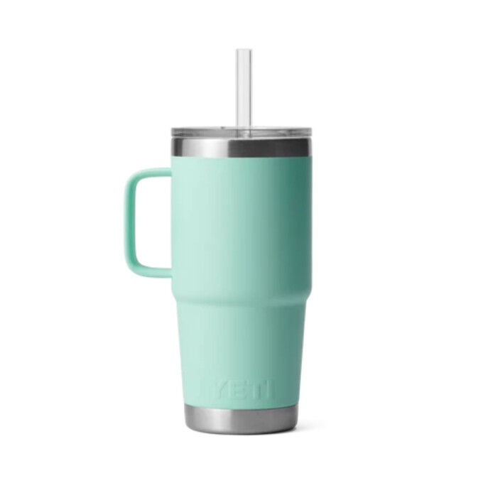 Yeti Rambler® 25 oz Seafoam: insulated mug with straw for your adventures