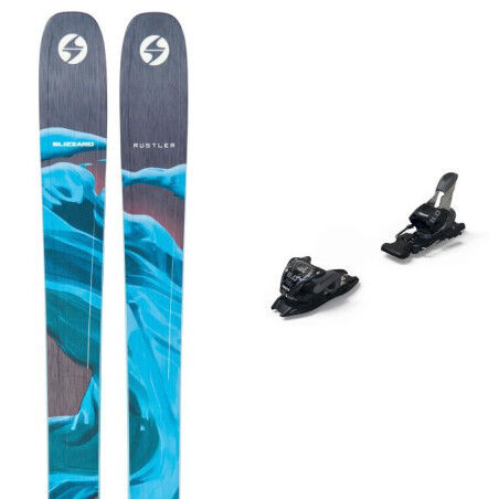 Pack de skis Blizzard RUSTLER 10 + fix : Couleur - Bleu, Taille des skis - 180