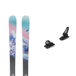 Skiset Nordica SANTA ANA 82 + Bindung : Farbe - BLEU-CLAIR/CORAIL/BLEU-NUI, Größe der Skier - 161