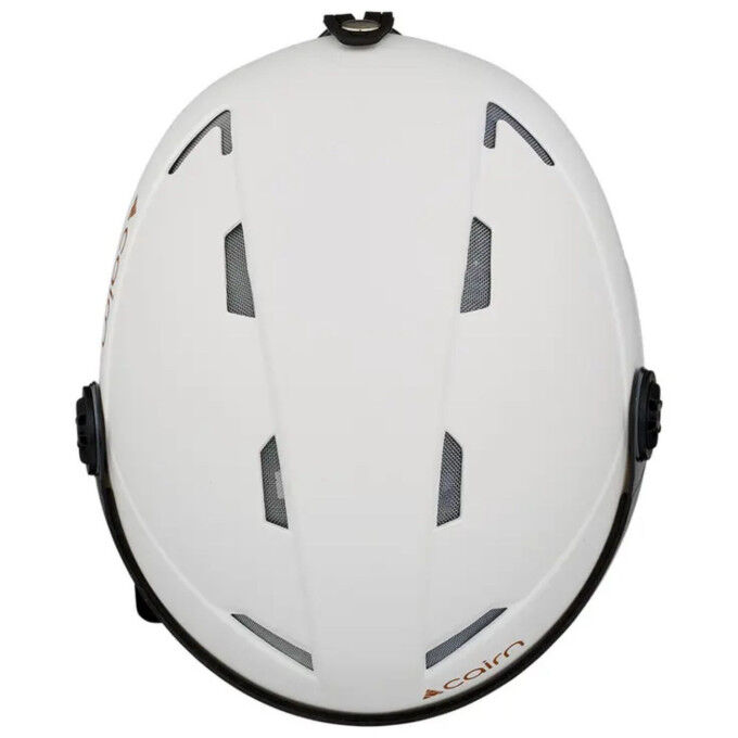 Skihelm mit Visier CAIRN ORBIT VISOR – MAT WHITE COFFEE
