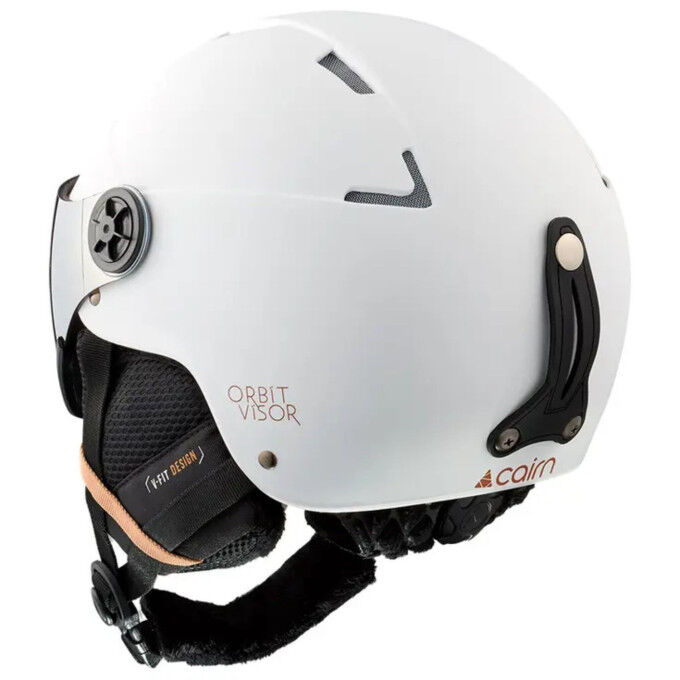 Casco da sci con visiera CAIRN ORBIT VISOR - MAT WHITE COFFEE