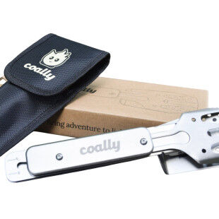 COALLY 4-in-1 BBQ Tool – Spatula, Fork, Bottle Opener & Tongs