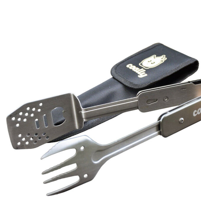 COALLY 4-in-1 BBQ Tool – Spatula, Fork, Bottle Opener & Tongs