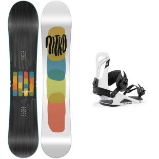 Pack de snowboard Nitro PHASE + fijaciones : Talla de esquí - 159