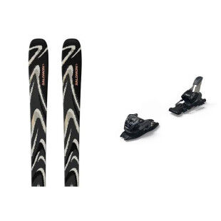 Salomon QST 94 BLACK Skirucksack + Bindungen : Farbe - BLACK/ALMOND MILK/FUSION CORAL, Größe der Skier - 172