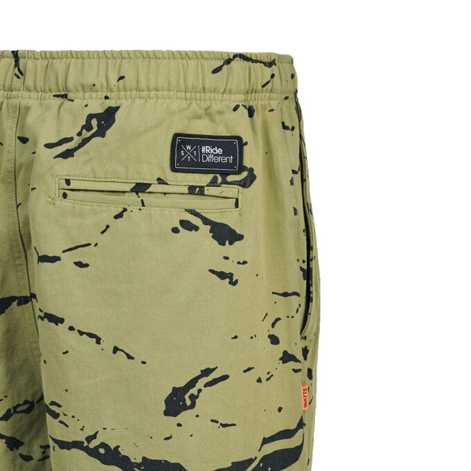 Men's Watts XEdge Minimal Camo Olive Bermuda Shorts: Urban Style and Stretch Comfort