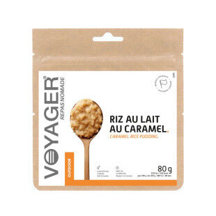 Gefriergetrockneter Milchreis mit Karamell von Voyager: ein köstliches und praktisches Dessert für unterwegs