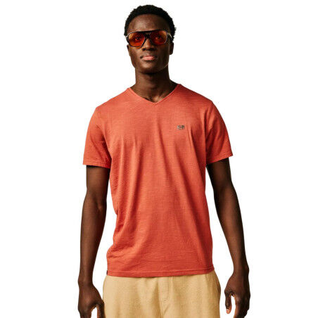 SUN VALLEY Ciney Men's V-Neck T-Shirt - CLAY