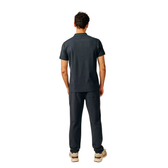 Polo en maille côtelée SUN VALLEY Browni Homme MARINE FONCE