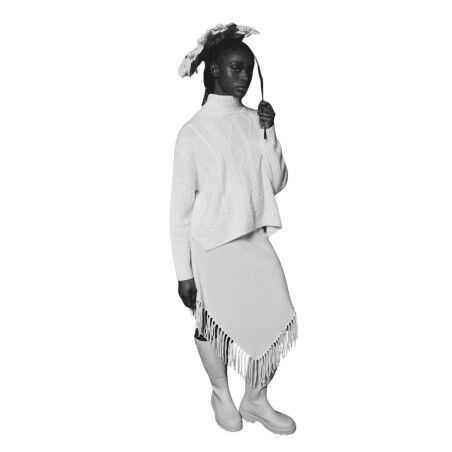 Esthème 23BBSW24 Women's Cable-Knit Turtleneck Sweater: Elegance and Softness in Cashmere