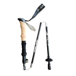 SANCY D+ Outdoor hiking poles: lightweight, 4-section foldable, 7075 aluminum, adjustable from 105 to 125 cm. Ideal for trekking