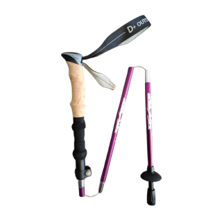 SANCY D+ Outdoor hiking poles: lightweight, 4-section foldable, 7075 aluminum, adjustable from 105 to 125 cm. Ideal for trekking