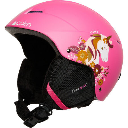 Casque ski Junior Cairn Flow J - Mat Pink Unicorn : protection et confort