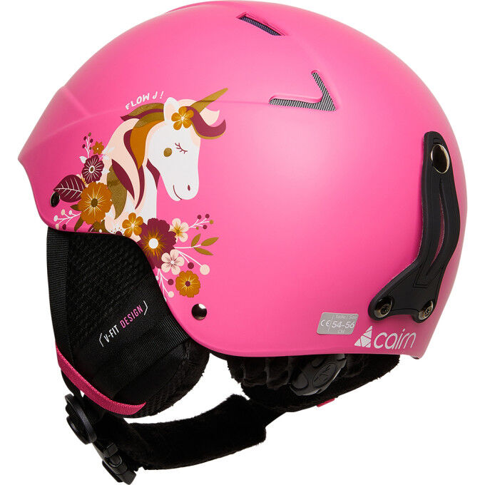 Casco de esquí Junior Cairn Flow J - Mat Pink Unicorn: protección y comodidad