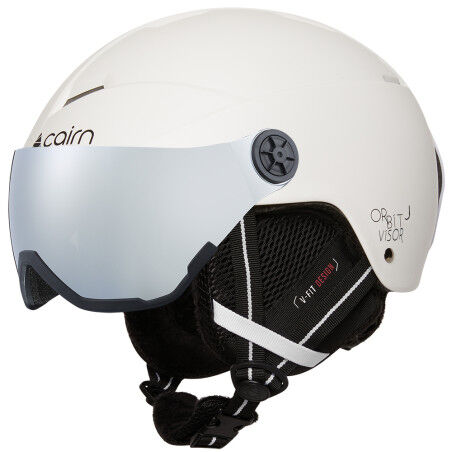 Casco da sci con visiera Junior CAIRN ORBIT VISOR J - Mat White