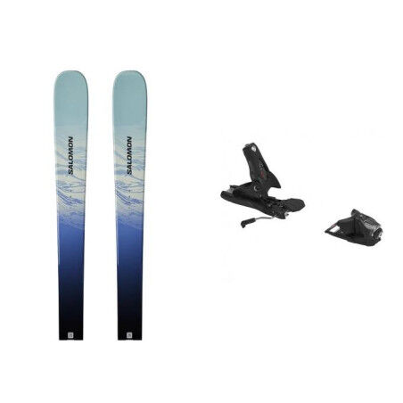 Salomon STANCE PRO W 82 ski pack + bindings : Colour - ARUBA BLUE/BLUE YONDER/LIME CREAM, Ski size - 169