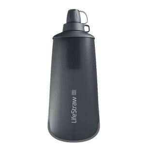 Lifestraw Collapsible Squeeze black water bottle and filter