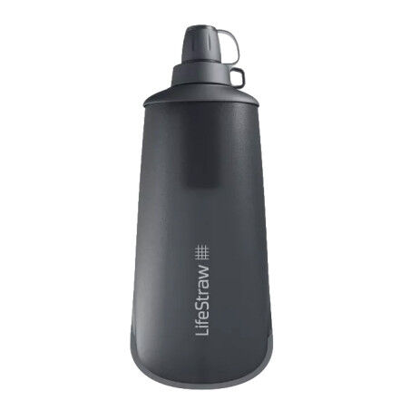 Lifestraw Collapsible Squeeze botella de agua negra y filtro